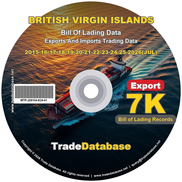 British Virgin Islands Export BL Data 2015-2026