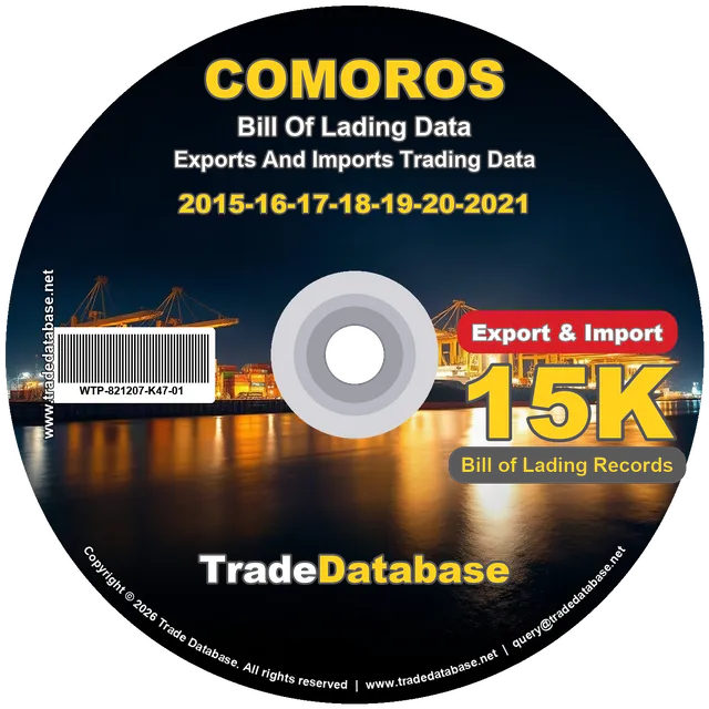 Comoros Export & Import BL Data 2015-2021