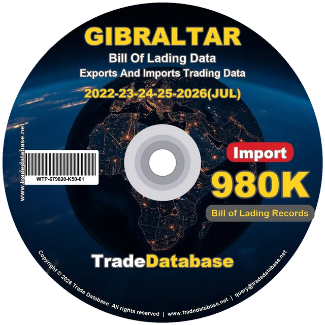 Gibraltar Import BL Data 2022-2026