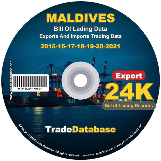 Maldives Export BL Data 2015-2021