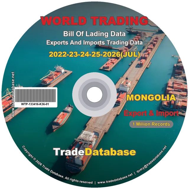 Mongolia Export & Import BL Data 2022-2026 CD