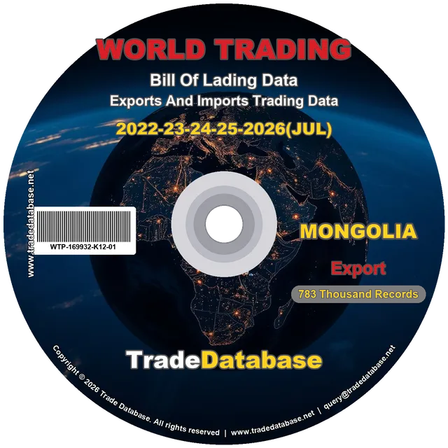 Mongolia Export BL Data 2022-2026 CD