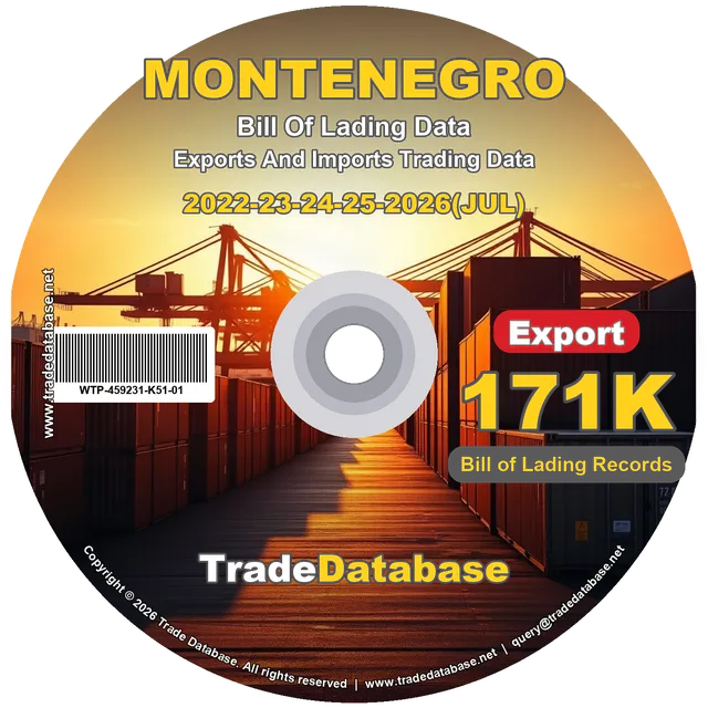 Montenegro Export BL Data 2022-2026