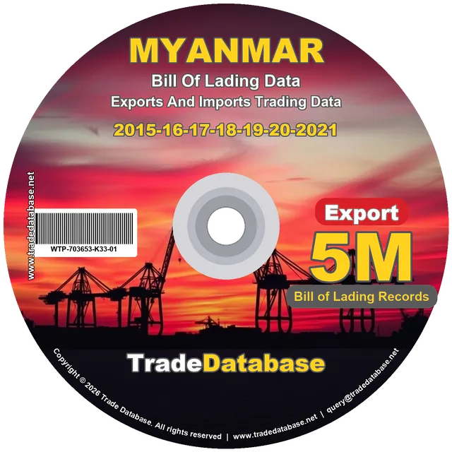 Myanmar Export BL Data 2015-2021