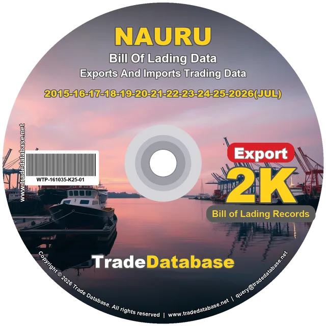Nauru Export BL Data 2015-2026 CD
