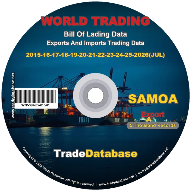Samoa Export BL Data 2015-2026