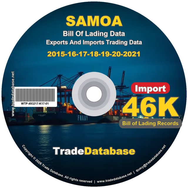 Samoa Import BL Data 2015-2021