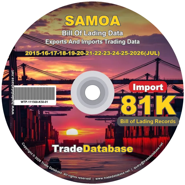 Samoa Import BL Data 2015-2026
