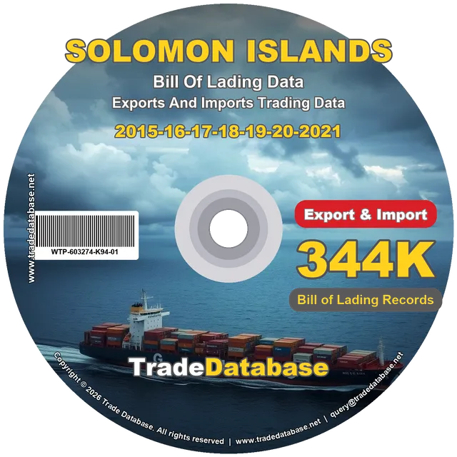 Solomon Islands Export & Import BL Data 2015-2021