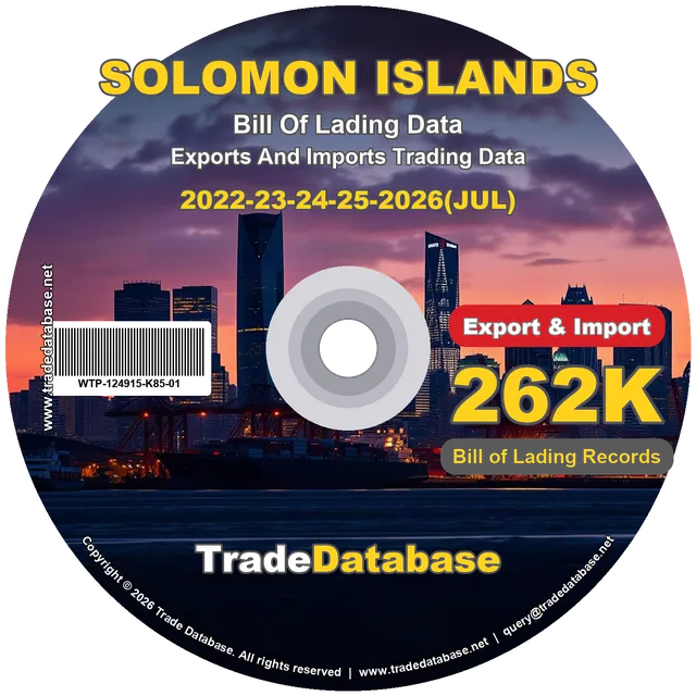 Solomon Islands Export & Import BL Data 2022-2026