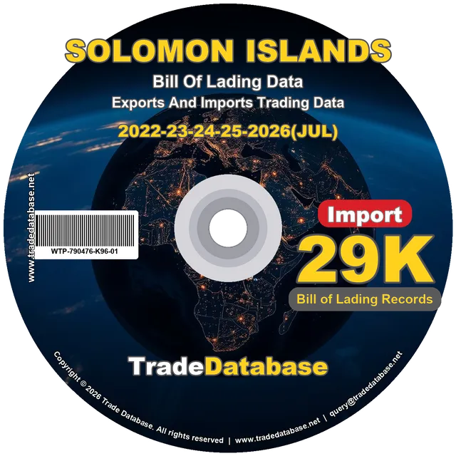 Solomon Islands Import BL Data 2022-2026