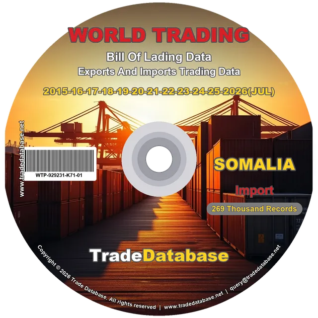 Somalia Import BL Data 2015-2026 CD