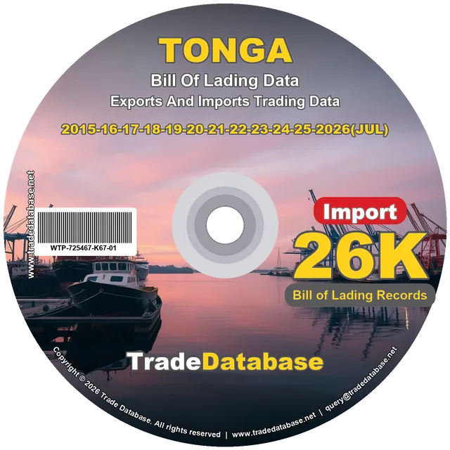 Tonga Import BL Data 2015-2026