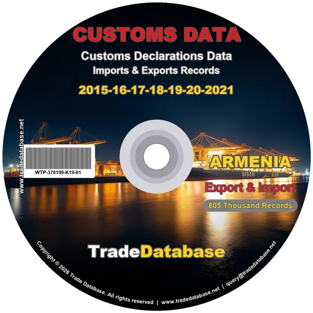 Armenia Customs Data 2015-2021 (Export & Import) CD