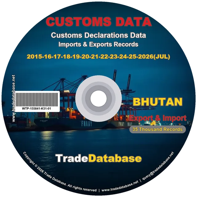Bhutan Customs Data 2015-2026 (Export & Import)