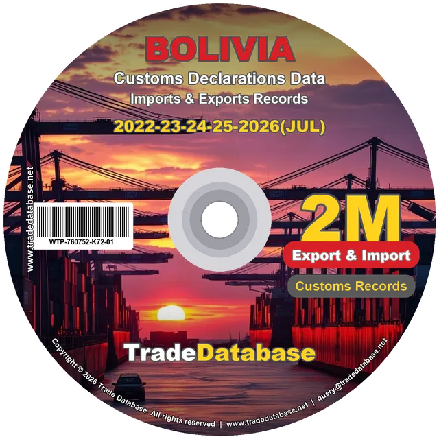 Bolivia Customs Data 2022-2026 (Export & Import)
