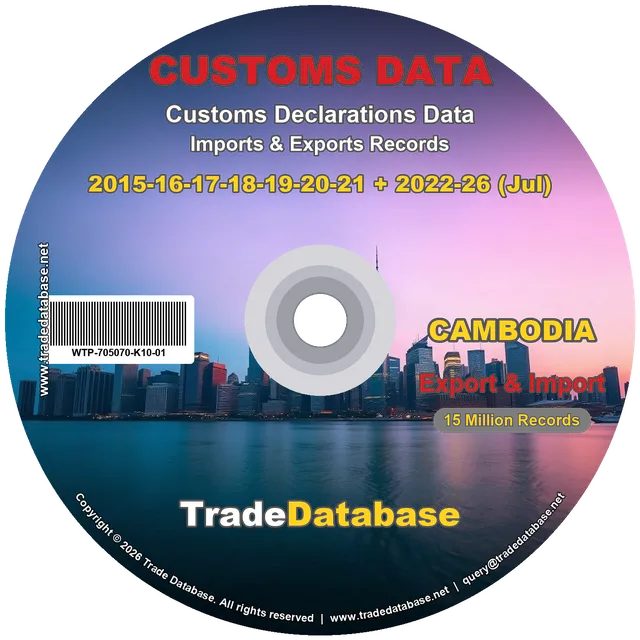Cambodia Customs Data 2015-2026 (Export & Import)