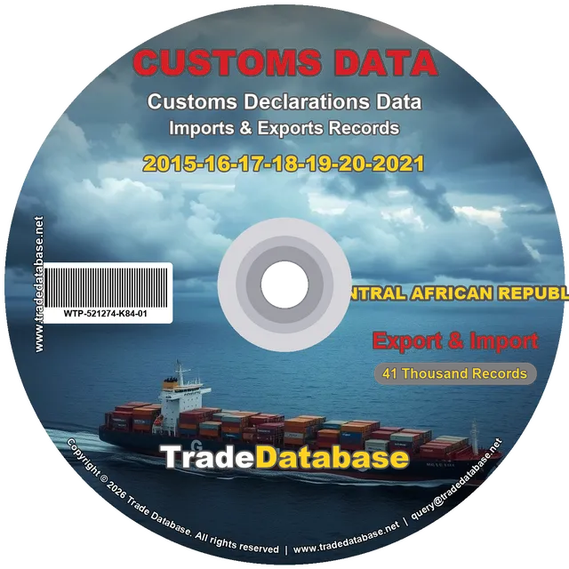 Central African Republic Customs Data 2015-2021 (Export & Import) CD