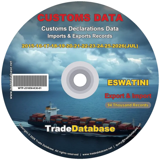 Eswatini Customs Data 2015-2026 (Export & Import) CD
