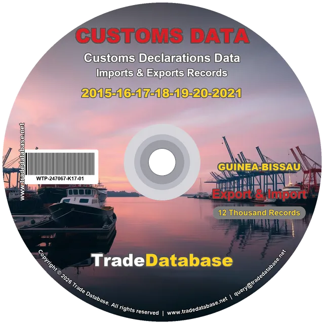 Guinea-Bissau Customs Data 2015-2021 (Export & Import) CD