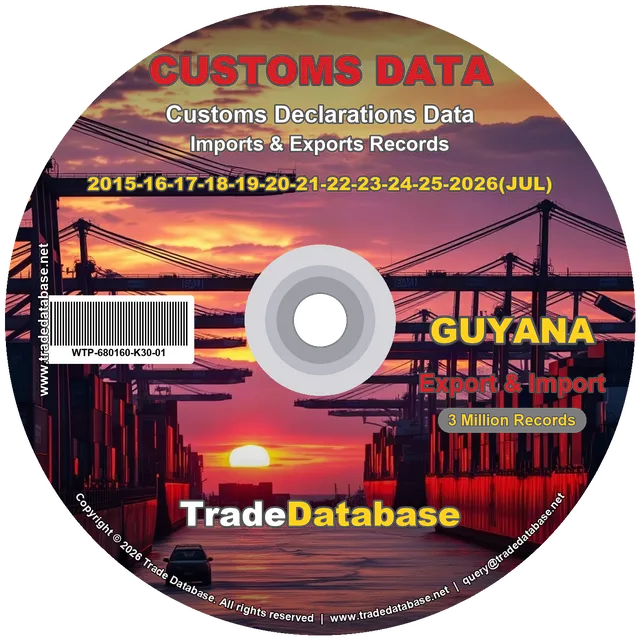 Guyana Customs Data 2015-2026 (Export & Import) CD