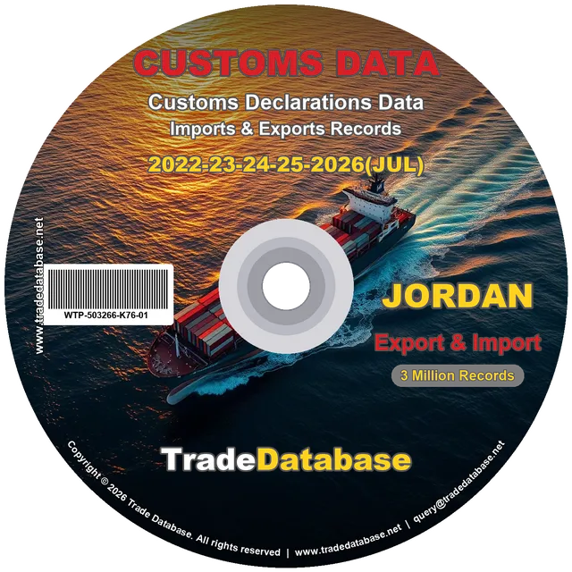 Jordan Customs Data 2022-2026 (Export & Import)