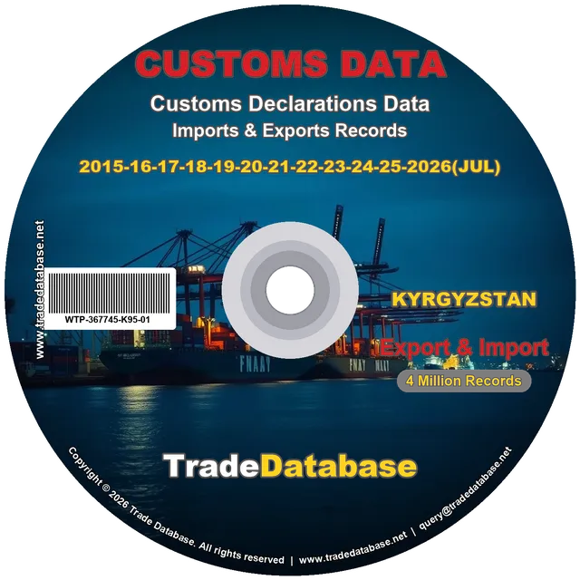 Kyrgyzstan Customs Data 2015-2026 (Export & Import) CD