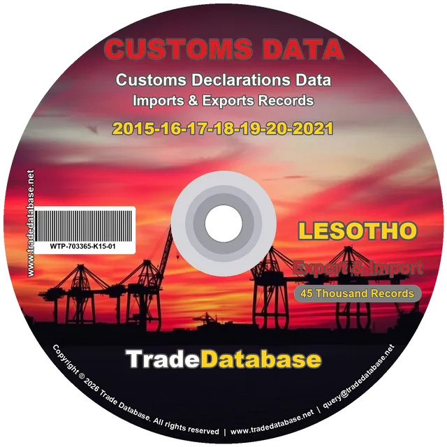 Lesotho Customs Data 2015-2021 (Export & Import)