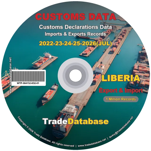 Liberia Customs Data 2022-2026 (Export & Import) CD