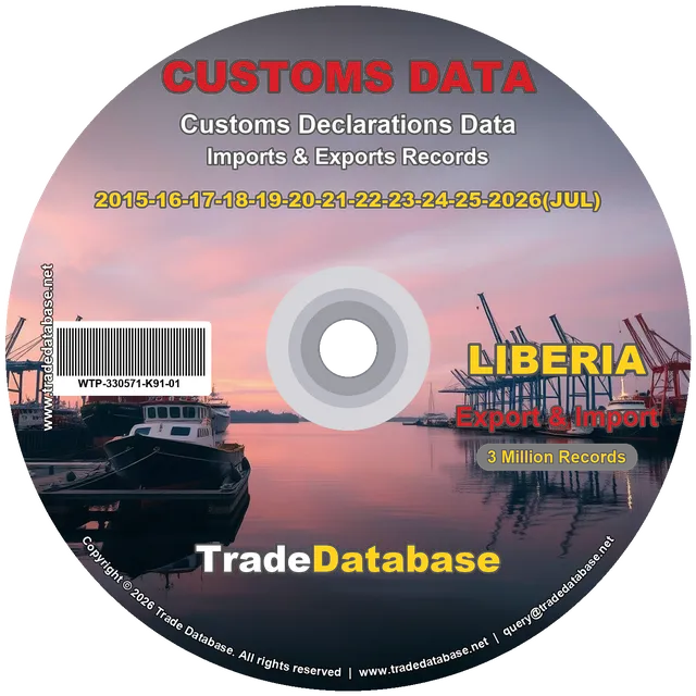 Liberia Customs Data 2015-2026 (Export & Import) CD