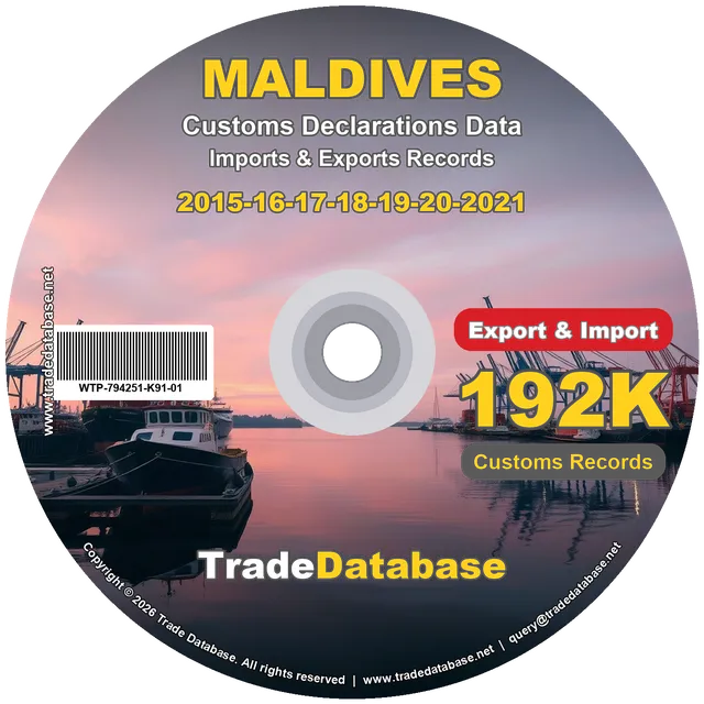Maldives Customs Data 2015-2021 (Export & Import)