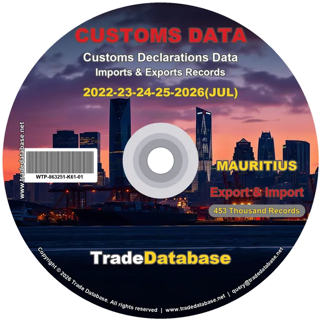 Mauritius Customs Data 2022-2026 (Export & Import)