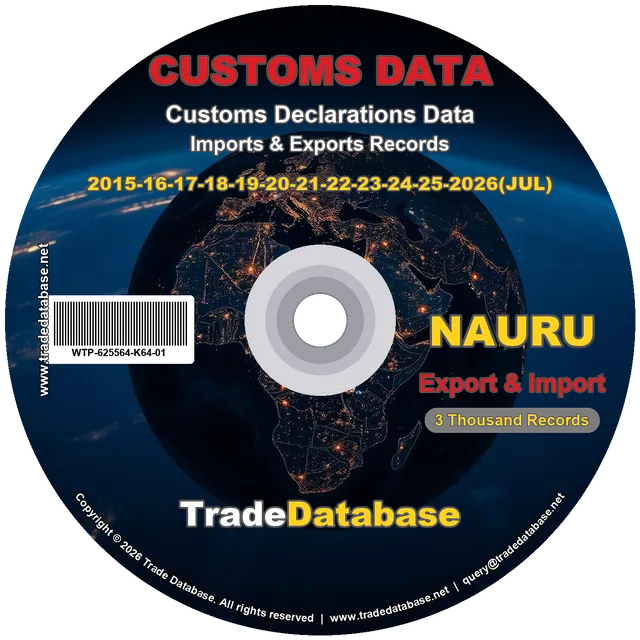 Nauru Customs Data 2015-2026 (Export & Import) CD