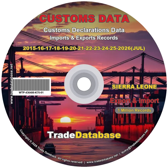 Sierra Leone Customs Data 2015-2026 (Export & Import) CD