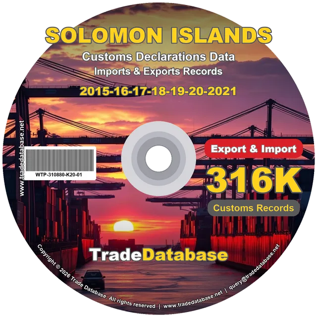 Solomon Islands Customs Data 2015-2021 (Export & Import)
