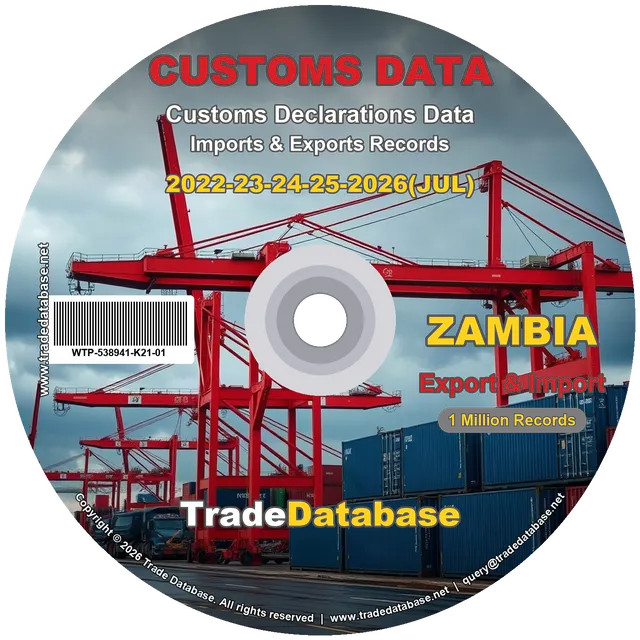 Zambia Customs Data 2022-2026 (Export & Import) CD