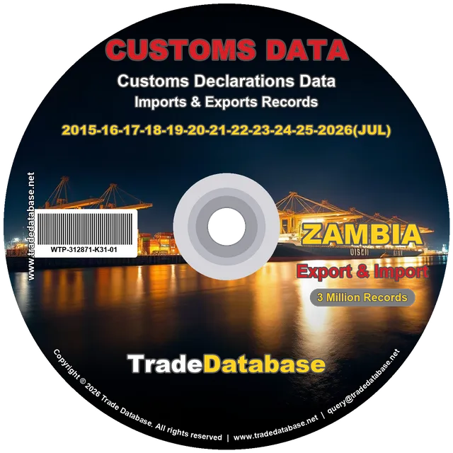 Zambia Customs Data 2015-2026 (Export & Import) CD